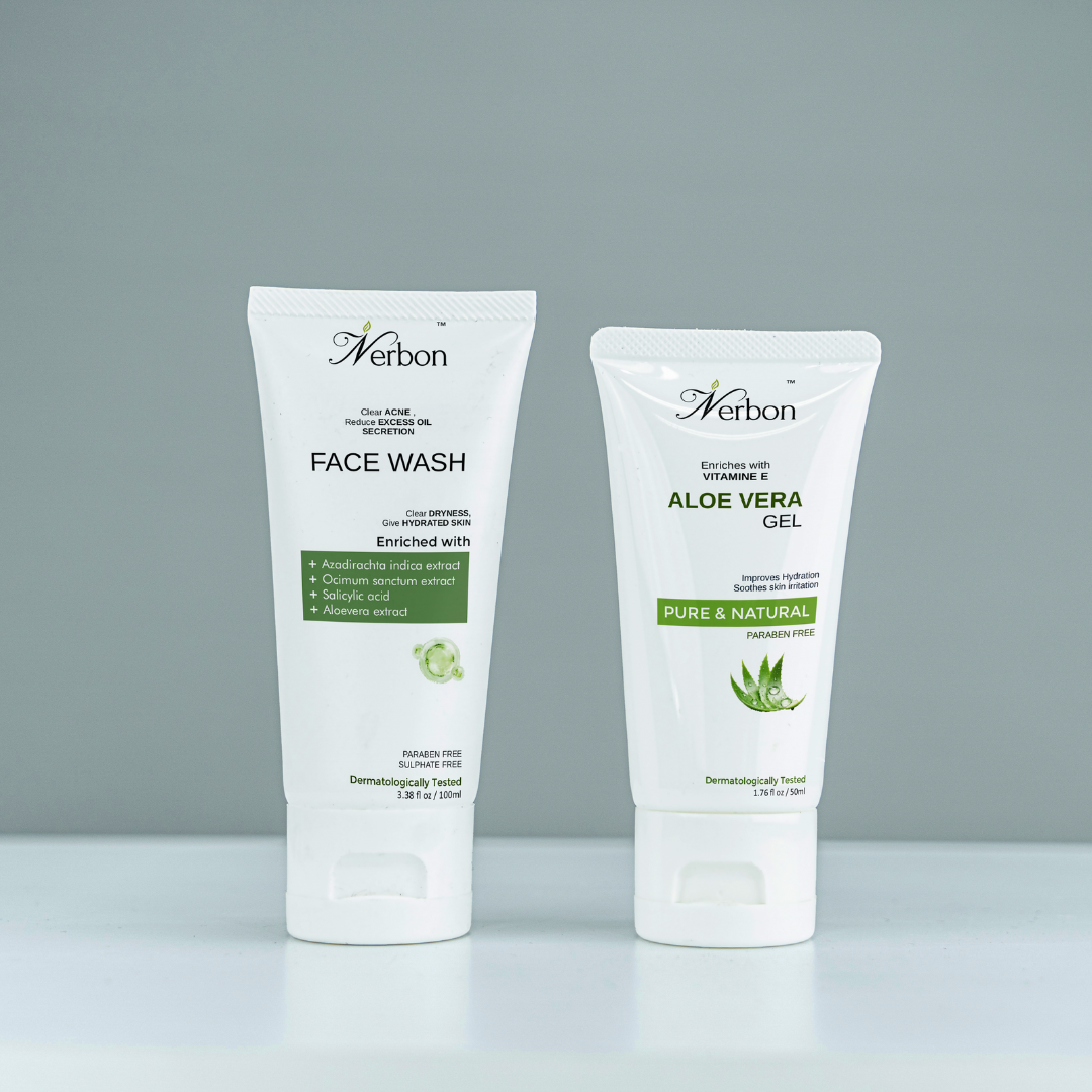NEEM TULSI FACE WASH AND ALOS VERA GEL | COMBO